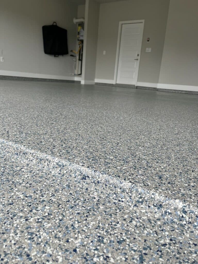 Garage concrete floor coating